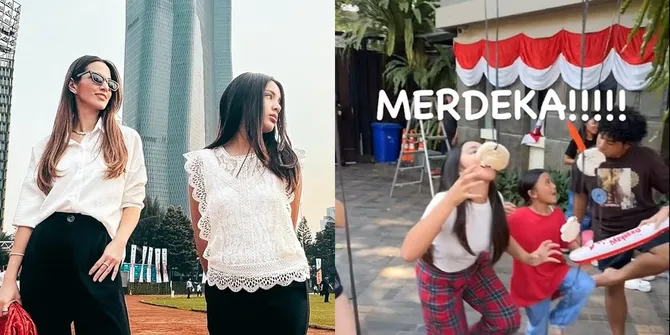 Potret Keluarga Bakrie Upacara dan Bikin Lomba Agustusan Sendiri, Mikhayla Bakrie Sampai Mertua Nia Ramadhani Ikut Main