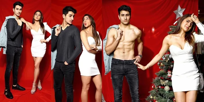 Potret Kocak Sara Ali Khan dan Ibrahim Ali Khan Sebelum Pesta Natal di Rumah Kareena Kapoor, Ada Pose yang Nggak Nguatin Banget