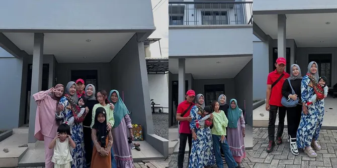 Potret Lala Baby Sitter Rafathar Boyong Keluarga Lebaran di Rumah Barunya di Depok, Tak Mudik ke Lampung