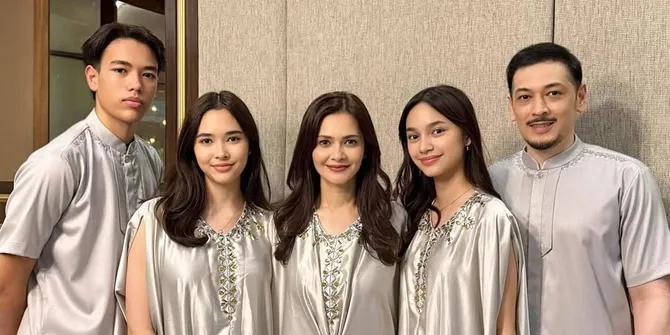 Potret Lebaran Keluarga Cut Tary, Kompak dengan Anak Sambung