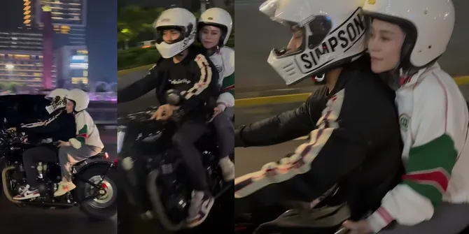 7 Potret Lesti Temani Rizky Billar Motoran Malam-Malam Keliling Kota, Ada Pasha Ungu Juga Bonceng sang Istri