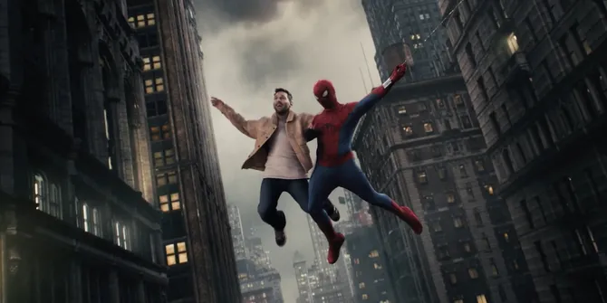 Potret Lionel Messi Ketemu Spider-Man, Diajak Gelantungan Bareng di Jalanan Amerika