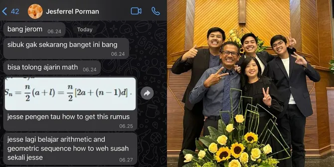Potret Lucu Isi Chat Jerome Polin Dengan Sang Adik - Malah Bahas Matematika!