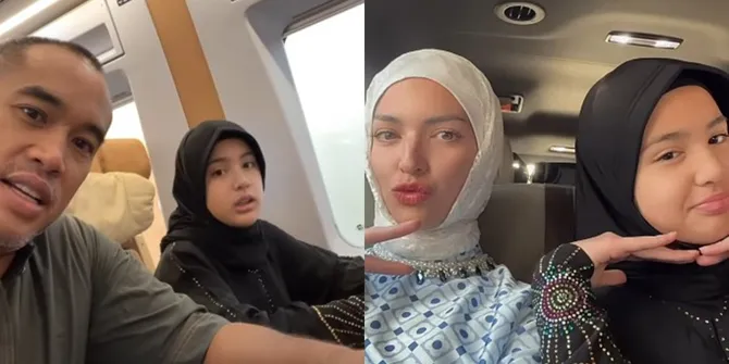 Potret Mikhayla Anak Nia Ramadhani Berhijab dan Pakai Cadar Saat Umrah, Cantiknya Ngalahin Sang Mama