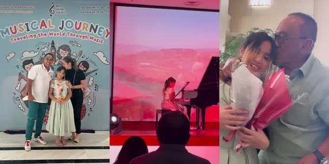 Potret Mikhayla Anak Nia Ramadhani Tampil Main Piano, Cantik Bak Princess Pakai Gaun - Aburizal Bakrie dan Istri Hadir Beri Semangat Cucu
