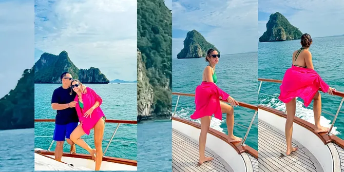 Potret Nia Ramadhani Hot Berbikini Two Piece Kala Berlayar Bareng Ardi Bakrie, Naik Yacht Mewah