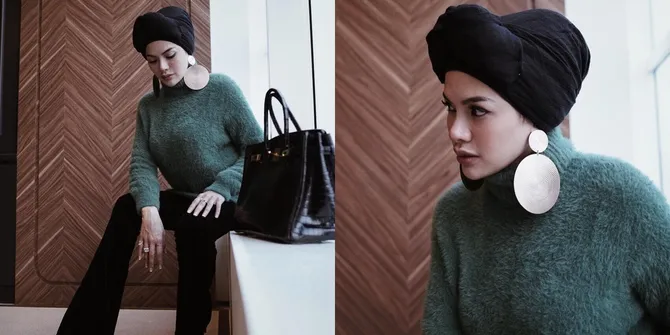 Potret Nikita Mirzani Usai Berdamai dengan Bunda Corla, Tampil Adem Pakai Turban - Tangannnya Disebut Keriput Oleh Netizen