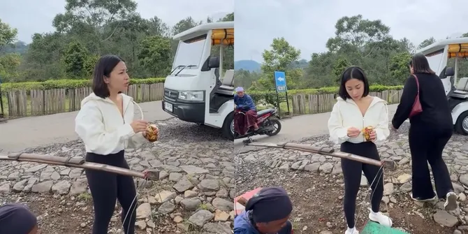 Potret Nikita Willy Beli Rujak Buah, Issa Juga Penasaran dengan Penjualnya