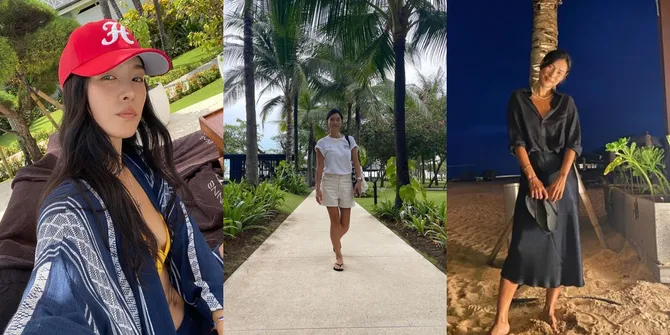 Potret Park Kahi Eks After School Asyik Berjemur di Pantai Bali, Hot Mom Pakai Bikini - Pamer Kulit Tan dan Killer Abs