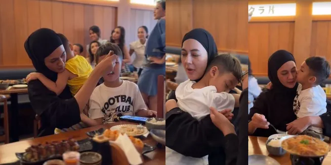 Potret Paula Verhoeven Tiba-tiba Jumpa dengan Anak-anaknya, Peluk Cium dan Suapi dengan Sayang