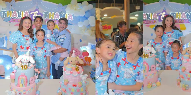 Potret Perayaan Ultah Thalia - Thania, Sarwendah Akur dengan Ruben Onsu - Pesta Meriah Penuh Tawa