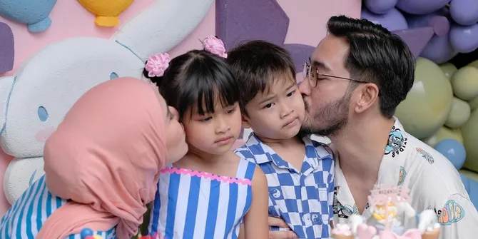 Potret Perayaan Ultah Zayn dan Zuney Anak Kembar Syahnaz Sadiqah - Jeje Govinda, Sudah Genap 5 Tahun - Pesta Meriah