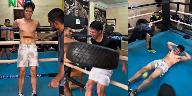 Potret Persiapan Ekstrem El Rumi Jelang Tanding Tinju Lawan Jefri Nichol, Digebuk Ban