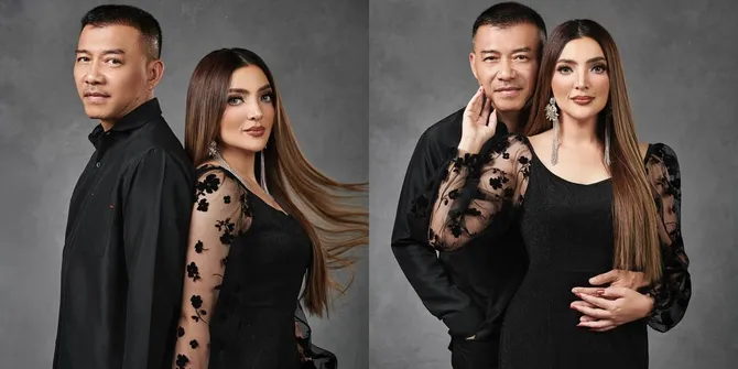 Potret Photoshoot Terbaru Ashanty & Anang Hermansyah, Serba Hitam - Romantis Banget!