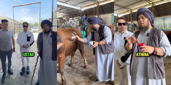 Potret Richard Lee Beli Sapi Kurban untuk Bantu Para Korban PHK Ditemani Ustaz Derry Sulaiman