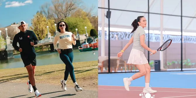 7 Potret Ririn Ekawati Jajal Berbagai Jenis Olahraga, Dari Lari hingga Padel Bareng Ibnu Jamil