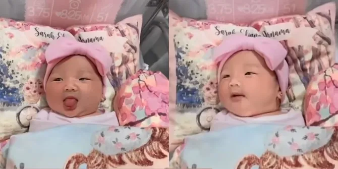 Potret Sarah Eliana Anak Kelima Ahok Saat Menjulurkan Lidah Hingga Merem, Bayi Cantik Super Gemoy