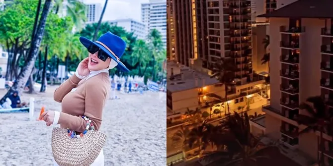 Potret Syahrini Liburan di Hawaii, Tampil Mewah Pakai Tas Rp 400 Ribuan - Pemandangan Subuh Begitu Adem Hadap Pantai