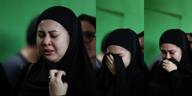 Potret Tangis Kesha Ratuliu Pecah di Pemakaman Ayah Monda Ratuliu, Kehilangan Opa Tersayang
