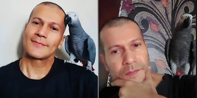 Potret Terbaru Adam Jordan yang Kini Tampil dengan Rambut Plontos, Santai di Rumah Bareng 'Kiko' Burung Peliharaan!
