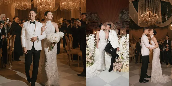 Potret Wedding Kiss Al Ghazali dan Alyssa Daguise di Intimate Dinner Usai Akad, Romantis Abis - Cake Jadi Sorotan