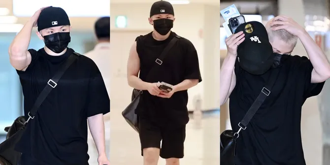Potret Woozi SEVENTEEN Berangkat ke Jepang, Botak Makin Ganteng - Pamer Lengan Kekar