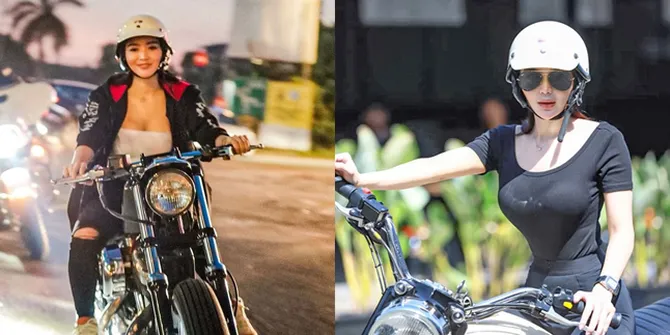 Punya Hobi Gahar, Ini 8 Potret Seksi dan Menawan Wika Salim Saat Tunggangi Motor Gede