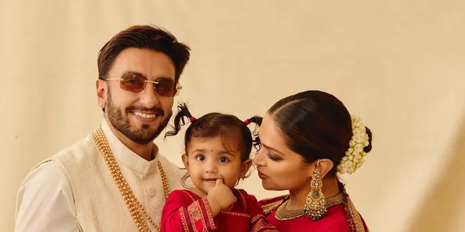 Rayakan Diwali, Deepika Padukone Perdana Tunjukkan Wajah Baby Dua ke Publik