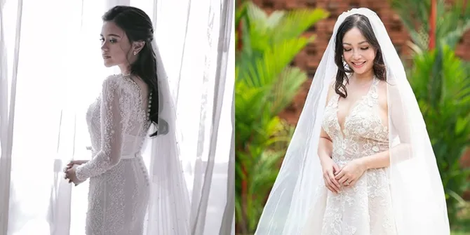 Sama-Sama Menikah Pada 12 September, 10 Potret Adu Gaya Audi Marissa dan Chef Marinka Saat Kenakan Wedding Dress