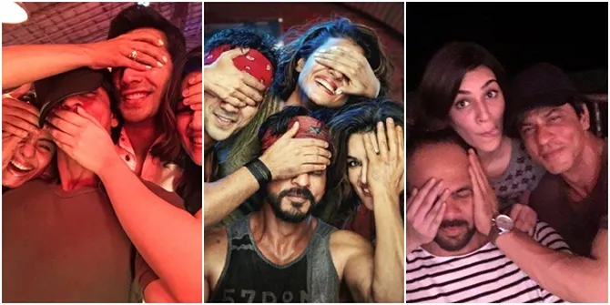 Selfie Separuh Wajah Ala Shahrukh Khan dan Kajol, Asli Gokil!