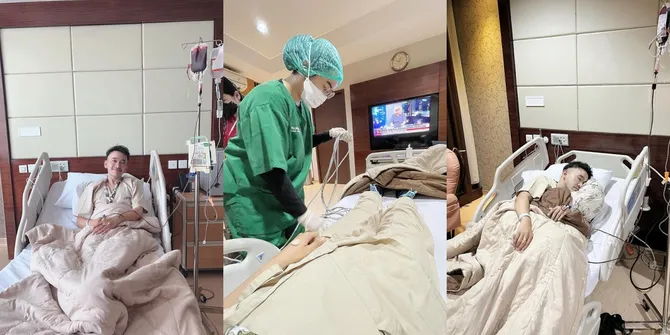 Sempat Disorot Karena Makin Kurus, Potret Ruben Onsu Dirawat di Rumah Sakit - Terbaring Lemah dengan Selang Transfusi Darah Terpasang di Tangan