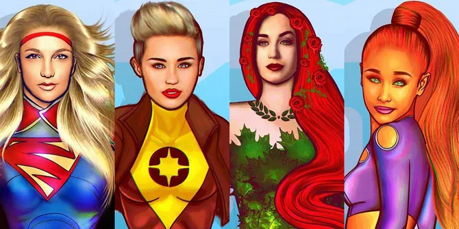 Seniman Perancis Ini Ubah Penyanyi Wanita Jadi Karakter Komik