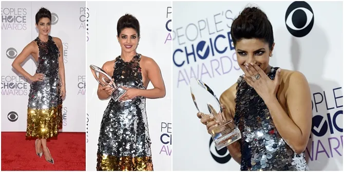 Senyum Bahagia Priyanka Chopra, Menang di People's Choice Awards!