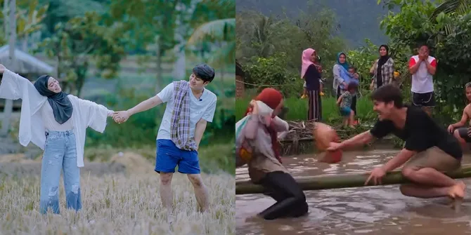 Seru Banget, Potret Lesti & Rizky Billar Lomba Pukul Bantal di Atas Kolam - Netizen: Billar Kalah Melulu Tiap Main Sama Istri