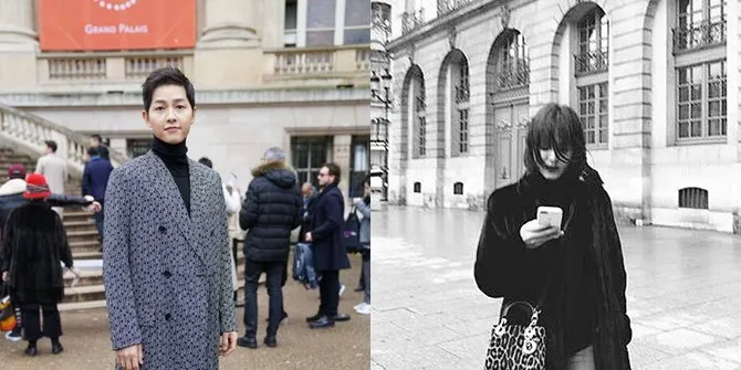 Song Joong Ki Hadiri Paris Fashion Week, Song Hye Kyo Dapat Bunga