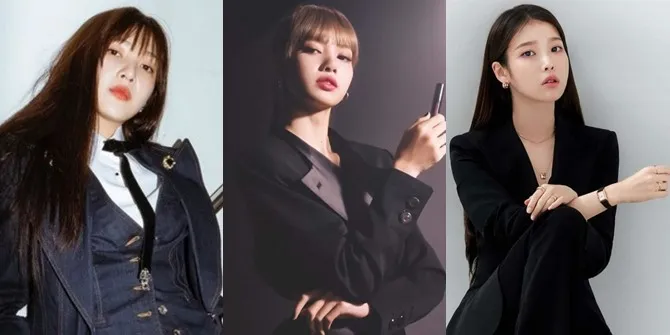Tak Perlu Gaun atau Buka-Bukaan, 12 Idol Cantik Ini Tetap Hot Saat Pakai Jas Hitam