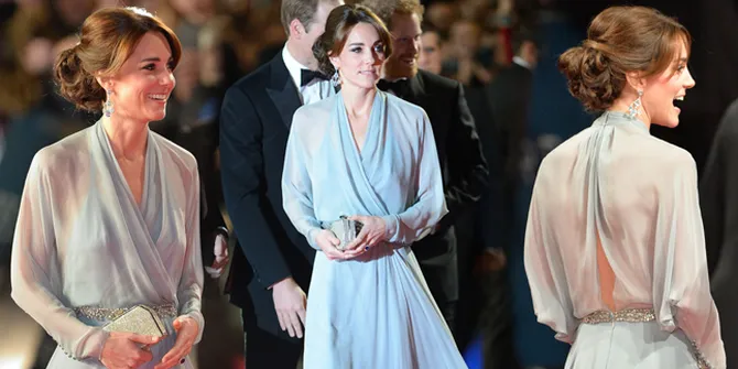 Tanpa Bra, Kate Middleton Secantik Bidadari di Premiere 'SPECTRE'
