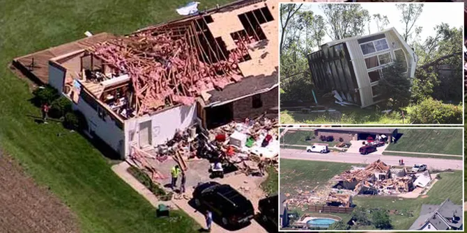 Terjang Chicago, Badai Tornado Porak-Porandakan Isi Kota