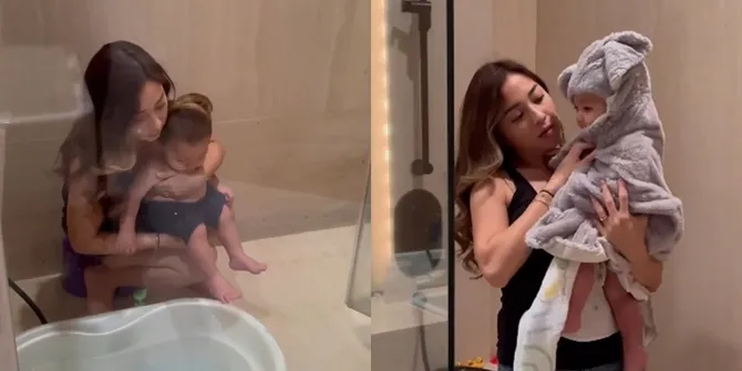 Tetap Menawan, Intip Potret Nikita Willy Saat Mandikan Baby Issa yang Ramai Jadi Sorotan Netizen: Pernah Stress Gak Ya?