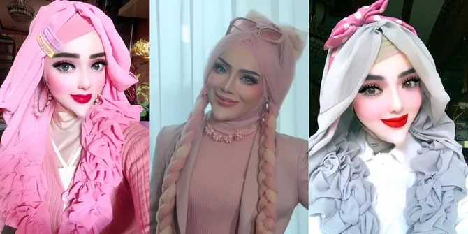 Tidak Suka Tampil Natural, Inilah 8 Potret Yuni Jasmine PNS Viral Berdagu Lancip Bak Figur Boneka Barbie