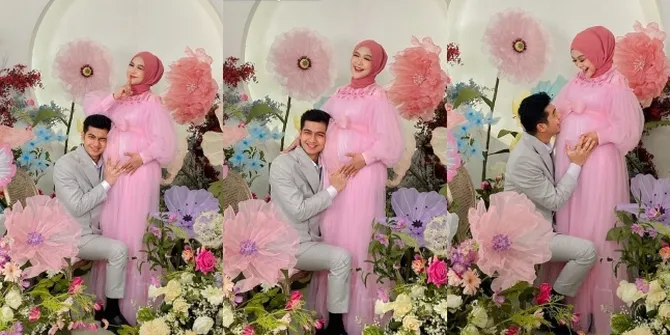 Tinggal Menghitung Hari Jelang Kelahiran Baby R, 8 Potret Maternity Shoot Ria Ricis dan Teuku Ryan Bertema Bunga - Cantiknya Bumil Bikin Pangling