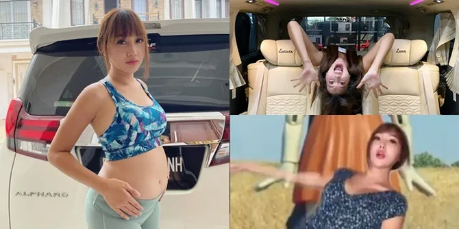 Tingkahnya Jadi Sorotan Netizen, Ini 7 Potret Kocak Lucinta Luna Sambil Pamer Baby Bump: Awas Bayinya Rontok! 