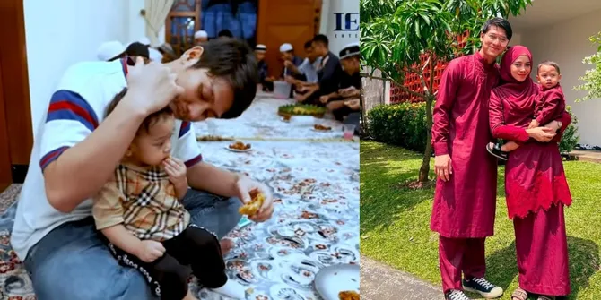 Tunjukkan Kesederhanaan, Deretan Potret Rizky Billar Suami Lesti Kejora Ajak Baby L Makan Bala-Bala Saat Buka Puasa