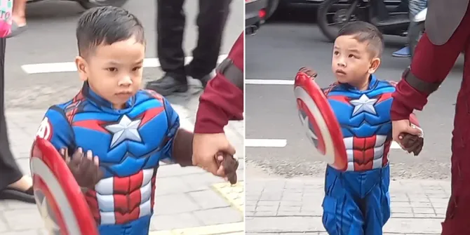 Ulang Tahun Ketiga Bertema Superhero, Gala Sky dan Keluarga Kompak Pakai Baju Tokoh Marvel