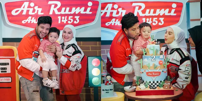 Usung Tema Bernuansa Pembalap, 8 Potret Pesta Ultah Air Rumi Anak Irish Bella  dan Ammar Zoni - Meriah Dihadiri Banyak Artis