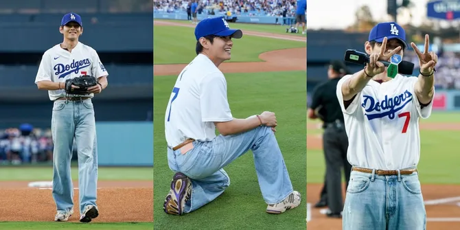 V BTS Bikin Dodger Stadium Heboh dengan Ceremonial Pitch, Penjualan Tiket Melonjak - Server Down