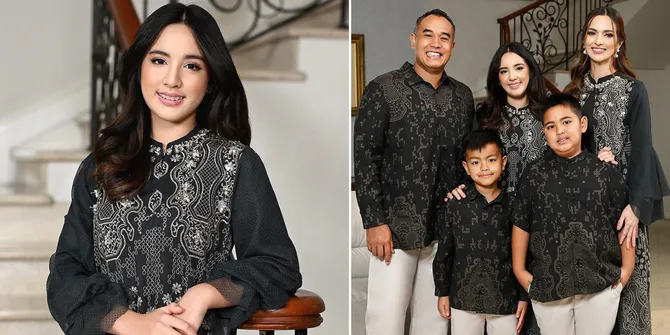 Wajah Mikhayla Bakrie Full Makeup Sukses Bikin Salfok di Family Photoshoot Terbaru Nia Ramadhani