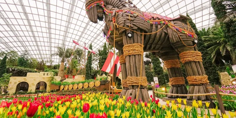 Jalan-Jalan Santai Sambil Berburu Foto Estetik, Jelajahi Hamparan Bunga di Tulipmania 2026 Singapura