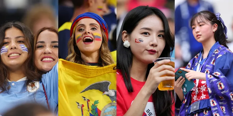 13 Potret Fans Cantik di Piala Dunia 2022, Pesonanya Bikin Adem Saat Pertandingan Berlangsung Panas