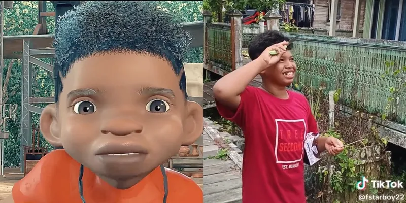 Bocah Viral Mirip Salah Satu Karakter Film 'MERAH PUTIH ONE FOR ALL'